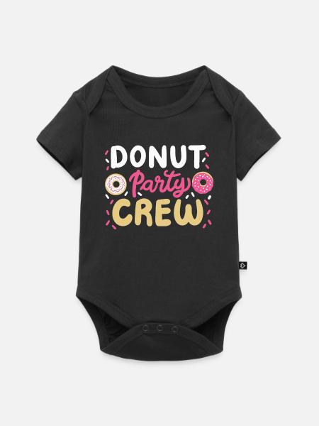 Donut-Party-Matching - Baby Premium Kurzarmbody - Schwarz