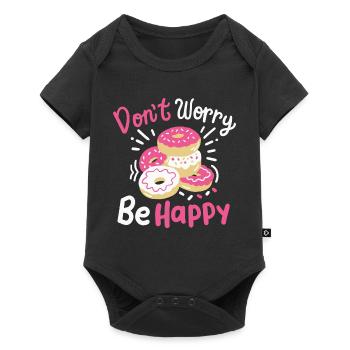Donut inspirierend - Baby Premium Kurzarmbody - Schwarz - Vorne