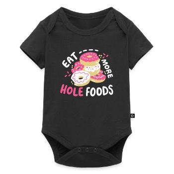 Donut Donut-Liebhaber - Baby Premium Kurzarmbody - Schwarz - Vorne