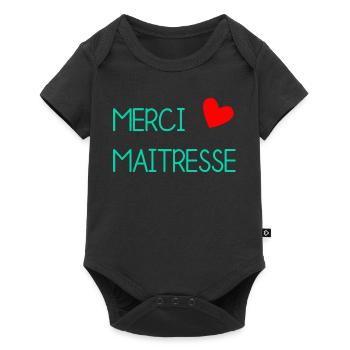 MISTRESS. THANK YOU. THANK YOU MISTRESS - Baby Premium short-sleeve bodysuit - black - Front