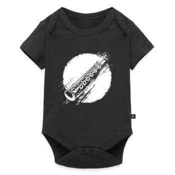 Flute Graphic - Baby Premium short-sleeve bodysuit - black - Front