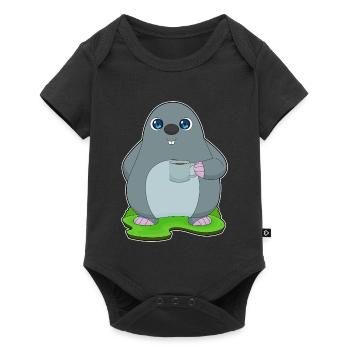 Taupe Café Tassee - Body à manches courtes Premium Bébé - noir - Devant