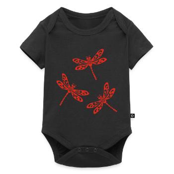 Trio of Red Dragonflies - Baby Premium short-sleeve bodysuit - black - Front