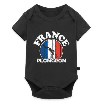 Tauchen - Frankreich Tauchen - Frankreich - Frankreich Sport - Baby Premium Kurzarmbody - Schwarz - Vorne