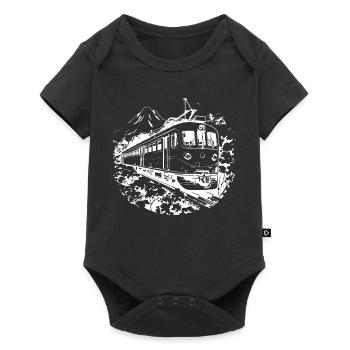 Graphique ferroviaire - Body à manches courtes Premium Bébé - noir - Devant