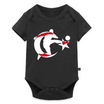 Fußball Türkei - Baby Premium Kurzarmbody - Schwarz - Vorne
