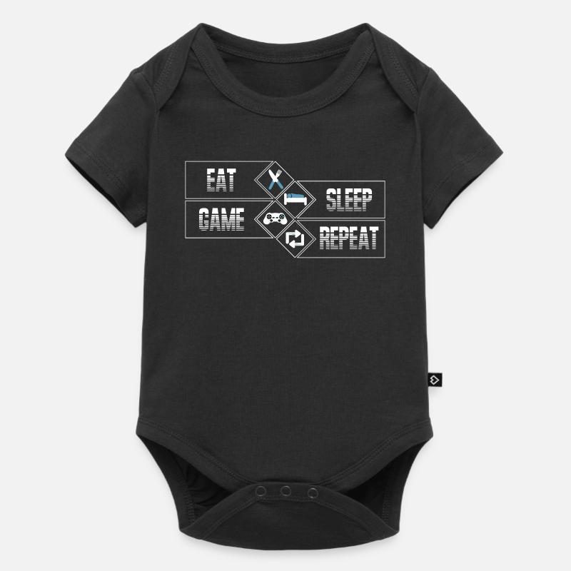 PC Gaming - Eat Sleep Game Repeat - Baby Premium short-sleeve bodysuit - black