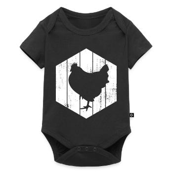 Hen Drawing - Baby Premium short-sleeve bodysuit - black - Front