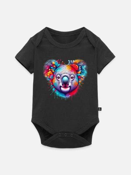 Koala - Baby Premium Kurzarmbody - Schwarz