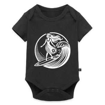 Hawaiian Surf Girl Vintage Floral Beach - Baby Premium short-sleeve bodysuit - black - Front