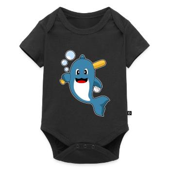Batte de baseball Dolphin Baseball - Body à manches courtes Premium Bébé - noir - Devant