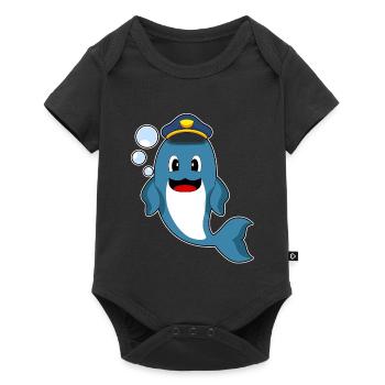 Dolphin Policeman Police - Baby Premium short-sleeve bodysuit - black - Front