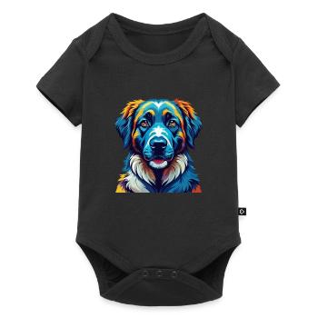 Chien de berger d’Anatolie Race Dessin animé Kawaii - Body à manches courtes Premium Bébé - noir - Devant