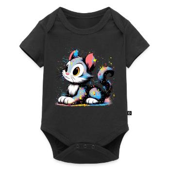 Cat - Baby Premium short-sleeve bodysuit - black - Front