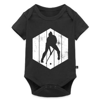 Croquis de joueur de hockey - Body à manches courtes Premium Bébé - noir - Devant