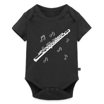 Flûte - Body à manches courtes Premium Bébé - noir - Devant