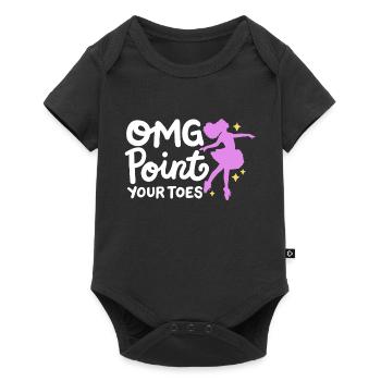 Ballett Tanzen Ballerina - Baby Premium Kurzarmbody - Schwarz - Vorne