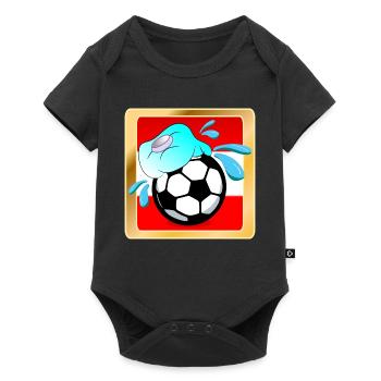 SUMMER IN AUSTRIA FOOTBALL - Baby Premium short-sleeve bodysuit - black - Front
