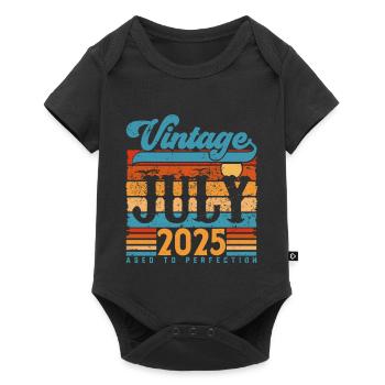 July 2025, July 2025 Birthday Gift. - Baby Premium short-sleeve bodysuit - black - Front