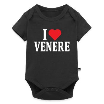 t-shirt I love Venus t-shirt idée cadeau - Body à manches courtes Premium Bébé - noir - Devant