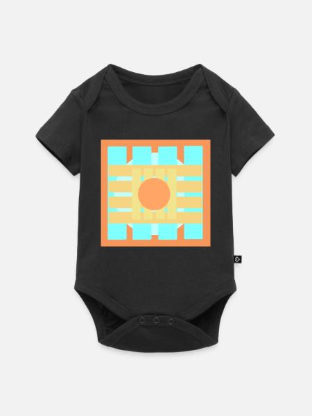 Farbenspiele Muster Design - Baby Premium Kurzarmbody - Schwarz
