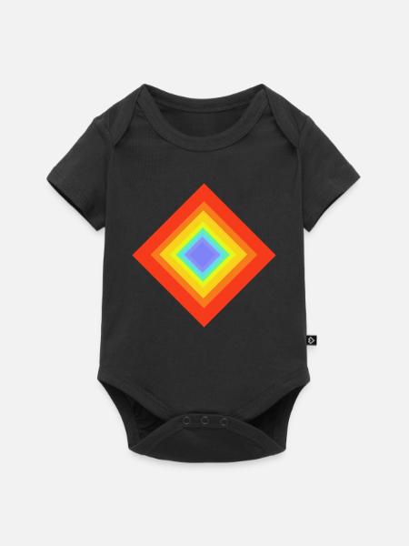 Geometrische Muster - Baby Premium Kurzarmbody - Schwarz