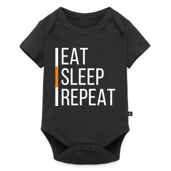 EAT SLEEP REPEAT - Body à manches courtes Premium Bébé - noir - Devant
