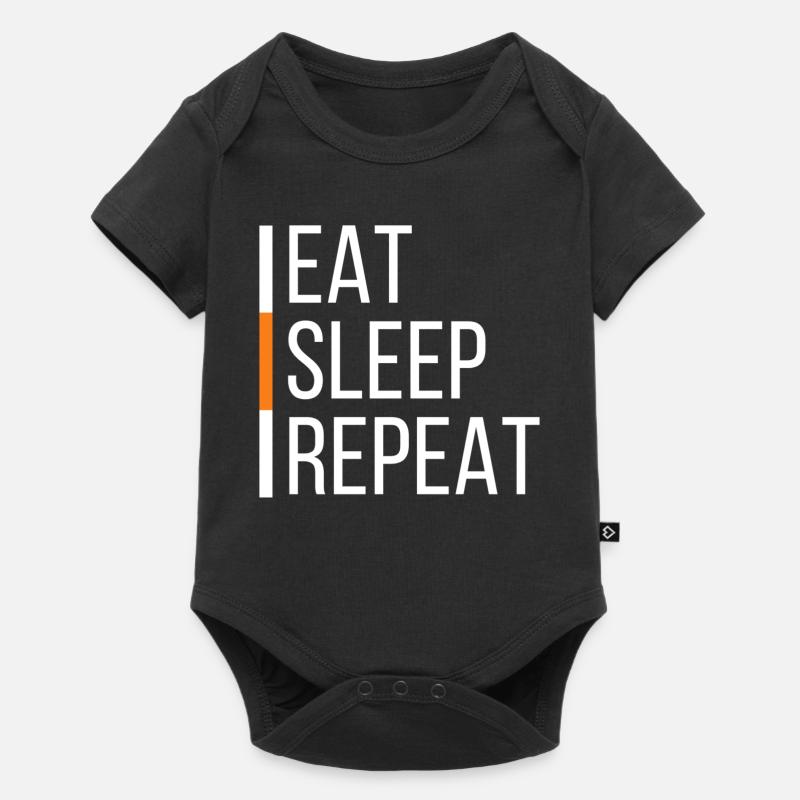 EAT SLEEP REPEAT - Body à manches courtes Premium Bébé - noir
