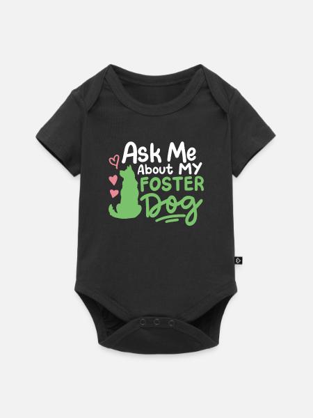 Pflegehund Herrchen Frauchen - Baby Premium Kurzarmbody - Schwarz