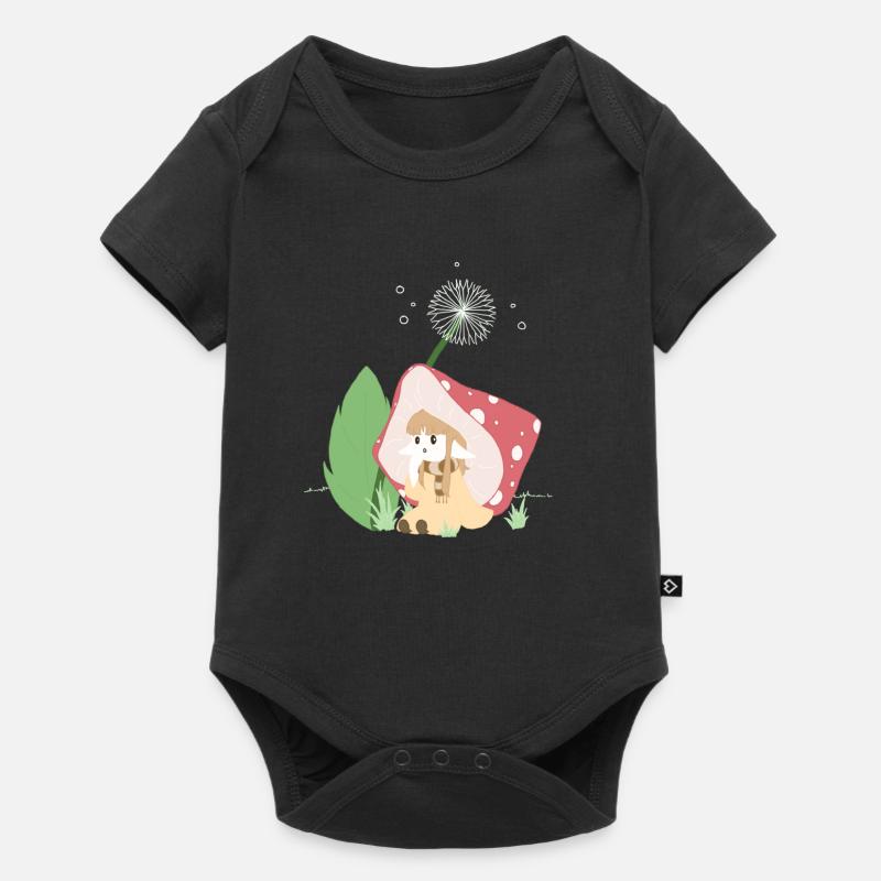 fille champignon en couleur - Body à manches courtes Premium Bébé - noir