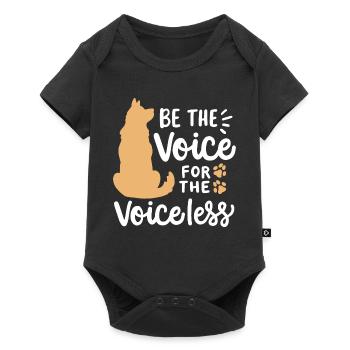 Hunderettung Tierrechte - Baby Premium Kurzarmbody - Schwarz - Vorne