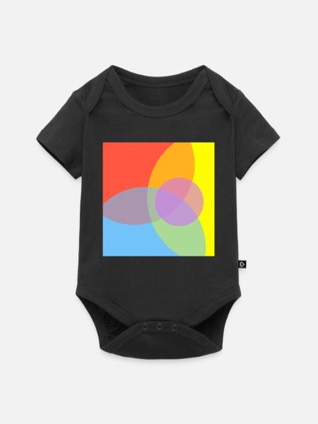  Farbenspiele Muster - Baby Premium Kurzarmbody - Schwarz