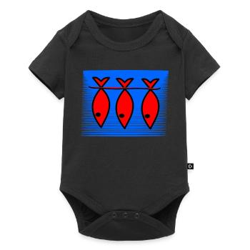 FISH. SARDINE. APRIL FOOL. SEA. OCEAN - Baby Premium short-sleeve bodysuit - black - Front