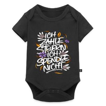 Je paie des impôts. Je ne donne pas. - Body à manches courtes Premium Bébé - noir - Devant