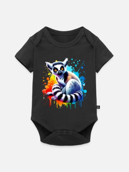 Lémurien - Body à manches courtes Premium Bébé - noir