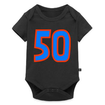 50. 50 ANS. 50e ANNIVERSAIRE. ANNIVERSAIRE 50 ANS. - Body à manches courtes Premium Bébé - noir - Devant