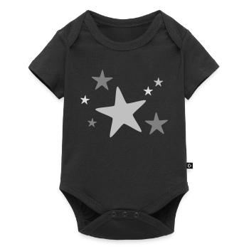 Groupe d’étoiles multicolore - Body à manches courtes Premium Bébé - noir - Devant