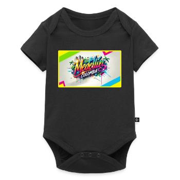 Design de graffiti de Medellin en Colombie - Body à manches courtes Premium Bébé - noir - Devant