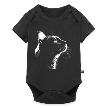 Silhouette Chat - Body à manches courtes Premium Bébé - noir - Devant