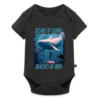 Bathing beach & sea plastic-free against pollution - Baby Premium short-sleeve bodysuit - black - Front