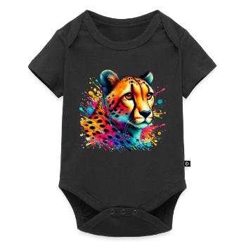 Cheetah - Baby Premium short-sleeve bodysuit - black - Front