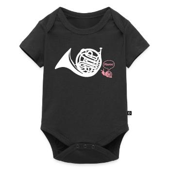 Waldhorn Hornist - Baby Premium Kurzarmbody - Schwarz - Vorne