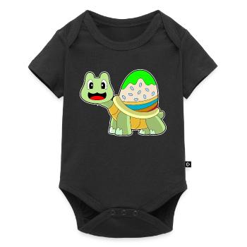 Oeuf de Pâques tortue - Body à manches courtes Premium Bébé - noir - Devant