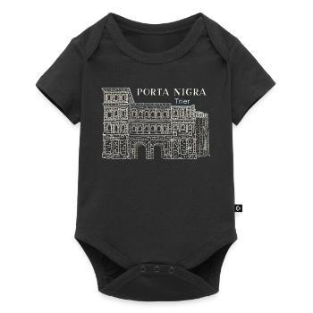 Trèves, Porta Nigra, patrimoine mondial, Allemagne Dessin - Body à manches courtes Premium Bébé - noir - Devant