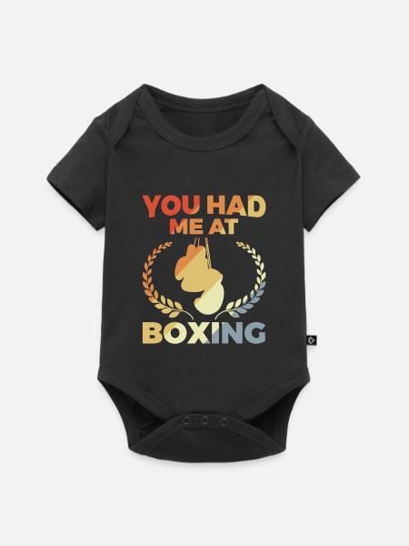 You Had Me At Boxing - Baby Premium Kurzarmbody - Schwarz