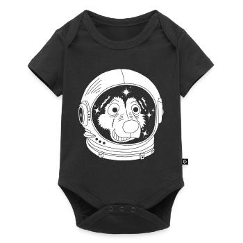 Chien astronaute - Body à manches courtes Premium Bébé - noir - Devant