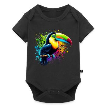 Toucan - Baby Premium short-sleeve bodysuit - black - Front
