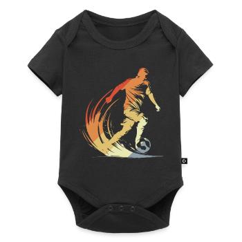 Soccer Player Drawing Vintage Look - Baby Premium short-sleeve bodysuit - black - Front