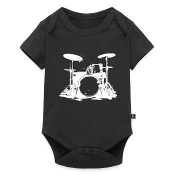 Drumset Sketch - Baby Premium short-sleeve bodysuit - black - Front