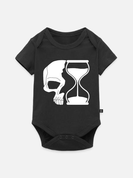 Tod und Zeit - Baby Premium Kurzarmbody - Schwarz